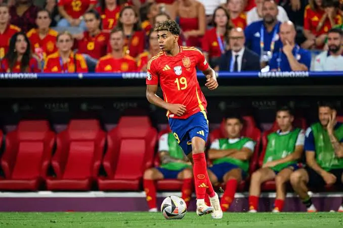 Jugador de la selección española durante un partido